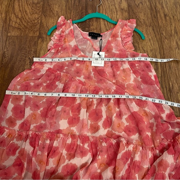 HATCH The Anaelle Midi Dress in Pink Poppy Silk Blend Size 2 Maternity Medium - Picture 7 of 11